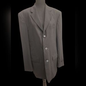 J. Ferrari  sz 40L  42 chest black men's 100% Wool Dress coat/Blazer